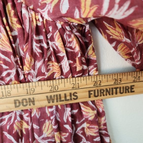 Daughters of India Women Kyra Midi Dress XL Floral Print Baloon Sleeve Bohemian - Picture 13 of 15